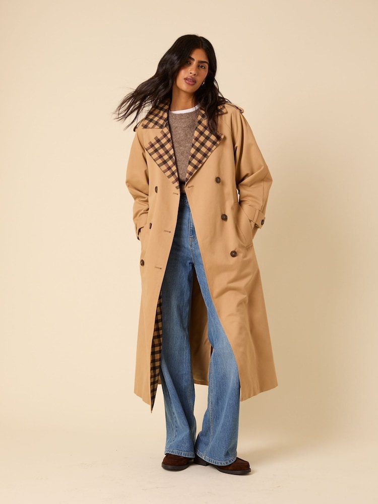 Nobodys Child Brown Contrast Okasan Trench Coat - Image 2 of 5