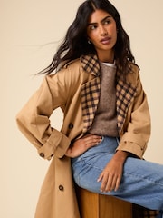 Nobodys Child Brown Contrast Okasan Trench Coat - Image 5 of 5