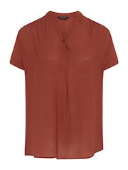 Evans Half Placket Short Sleeve Blouse - Image 5 of 5