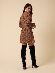 Nobodys Child Red Floral Print Clarissa Midi Dress - Image 4 of 5