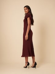 Nobodys Child Brown Plain Layla Midi Dress - Image 2 of 5