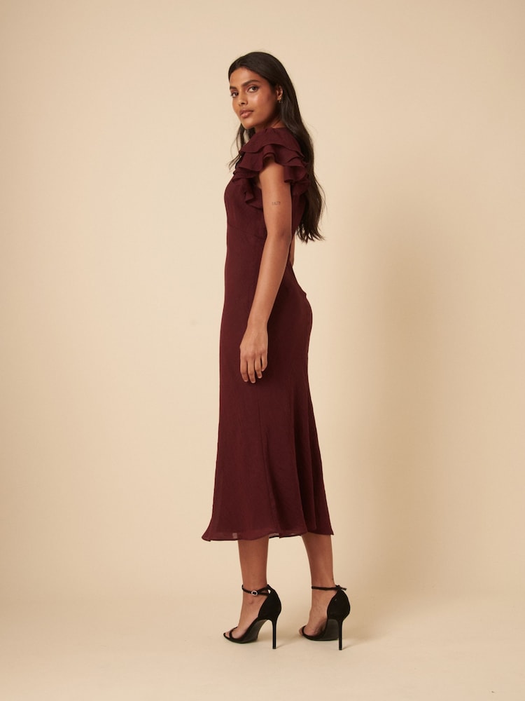 Nobodys Child Brown Plain Layla Midi Dress - Image 2 of 5