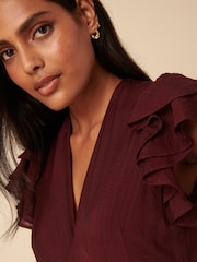 Nobodys Child Brown Plain Layla Midi Dress - Image 5 of 5