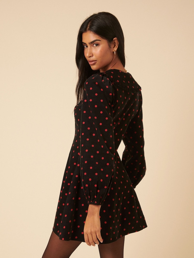 Nobodys Child Black Spot Emma Mini Dress - Image 2 of 5 Nobodys Child Black Spot Emma Mini Dress - Image 2 of 5