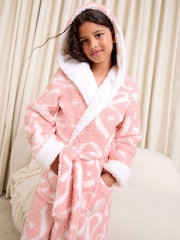 Lipsy Soft Touch Borg Bow Hooded Robe (5-16yrs) - Bild 4 von 5