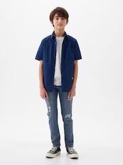 Gap Blue Ripped Slim Fit Jeans - Image 3 of 5