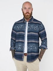 Joe Browns Blue Stripe Long Sleeve Shirt - Image 2 of 6