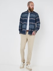 Joe Browns Blue Stripe Long Sleeve Shirt - Image 3 of 6