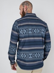 Joe Browns Blue Stripe Long Sleeve Shirt - Image 4 of 6