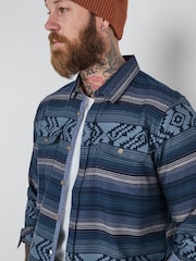 Joe Browns Blue Stripe Long Sleeve Shirt - Image 5 of 6