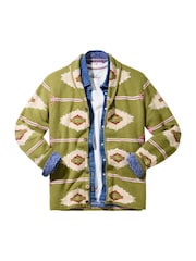 Joe Browns Green Print Shawl Cardigan - Image 7 of 7