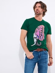 Joe Browns Elephant and Butterfly Graphic Print 100% Cotton T-Shirt - صورة 1 من 5