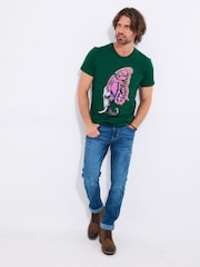 Joe Browns Elephant and Butterfly Graphic Print 100% Cotton T-Shirt - صورة 3 من 5