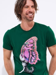 Joe Browns Elephant and Butterfly Graphic Print 100% Cotton T-Shirt - صورة 4 من 5