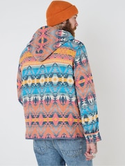 Joe Browns Blue Bright Print Button Detail Hoodie - Image 5 of 7