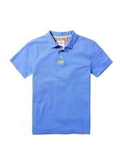 Joe Browns Blue Contrast Button Pique 100% Cotton Polo Shirt - Image 7 of 7
