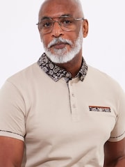 Joe Browns Floral Collared 100% Cotton Polo Shirt - صورة 2 من 6