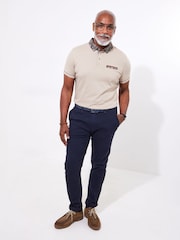 Joe Browns Floral Collared 100% Cotton Polo Shirt - صورة 3 من 6