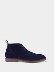 Joe Browns Blue Contrast Stitching Suede Desert Boots - Image 1 of 4