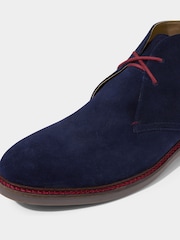 Joe Browns Blue Contrast Stitching Suede Desert Boots - Image 4 of 4