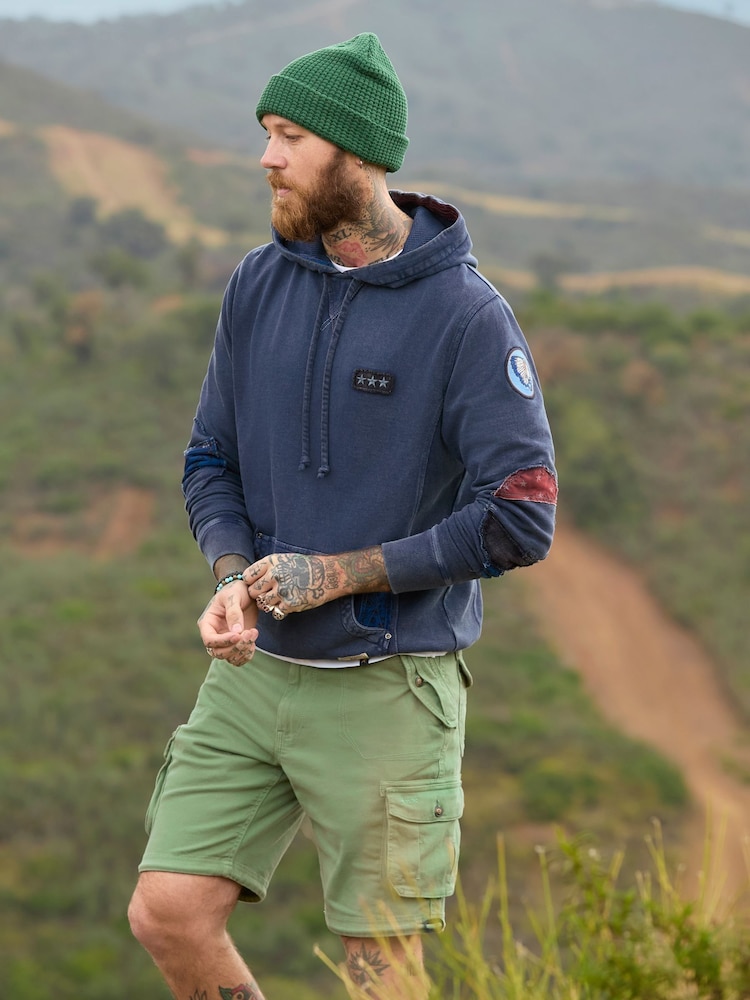 Joe Browns Green Relaxed Fit Belted Cargo Shorts - Image 1 of 7