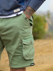 Joe Browns Green Relaxed Fit Belted Cargo Shorts - Image 2 of 7