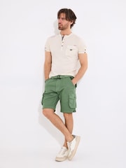 Joe Browns Green Relaxed Fit Belted Cargo Shorts - Image 4 of 7