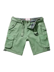 Joe Browns Green Relaxed Fit Belted Cargo Shorts - Image 7 of 7