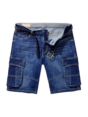 Joe Browns Blue Denim Cargo Shorts - Image 5 of 5