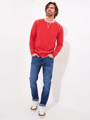 Joe Browns Red Casual Contrast Stitch 100% Cotton Sweatshirt - Image 2 of 5