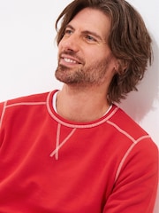 Joe Browns Red Casual Contrast Stitch 100% Cotton Sweatshirt - Image 3 of 5