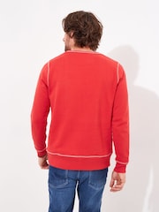 Joe Browns Red Casual Contrast Stitch 100% Cotton Sweatshirt - Image 4 of 5