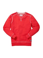 Joe Browns Red Casual Contrast Stitch 100% Cotton Sweatshirt - Image 5 of 5