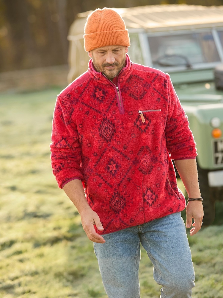 Joe Browns Bold Print 1/4 Zip Fleece - Bild 1 von 8 Joe Browns Bold Print 1/4 Zip Fleece - Bild 1 von 8