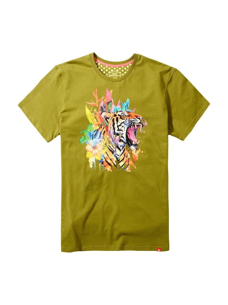 Joe Browns Floral Tiger Graphic 100% Cotton T-Shirt - Imagen 5 de 5