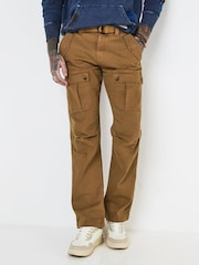 Joe Browns Brown Classic Cargo Trousers with Woven Belt - Image 1 of 5