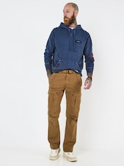 Joe Browns Brown Classic Cargo Trousers with Woven Belt - Image 3 of 5