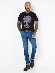 Joe Browns Black Guitar Tree Graphic Print 100% Cotton T-Shirt - Image 3 of 5