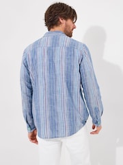 Joe Browns Blue Denim Striped Long Sleeve Shirt - Image 4 of 7