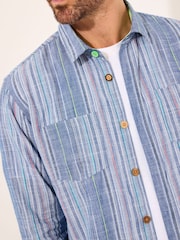 Joe Browns Blue Denim Striped Long Sleeve Shirt - Image 6 of 7