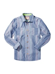 Joe Browns Blue Denim Striped Long Sleeve Shirt - Image 7 of 7