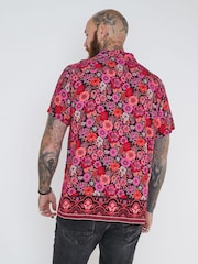 Joe Browns Pink Floral Print Short Sleeve Shirt - Image 4 of 7