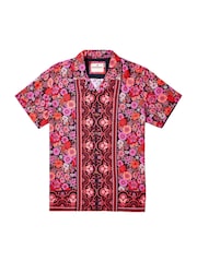 Joe Browns Pink Floral Print Short Sleeve Shirt - Image 7 of 7