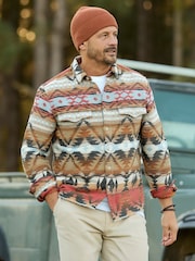 Joe Browns Green Earthy Tone Print Long Sleeve Shirt - Image 1 of 6