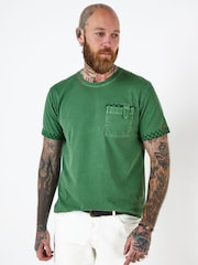 Joe Browns Green Contrast Stitch Short Sleeve T-Shirt - Image 2 of 5