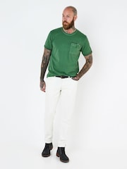 Joe Browns Green Contrast Stitch Short Sleeve T-Shirt - Image 3 of 5