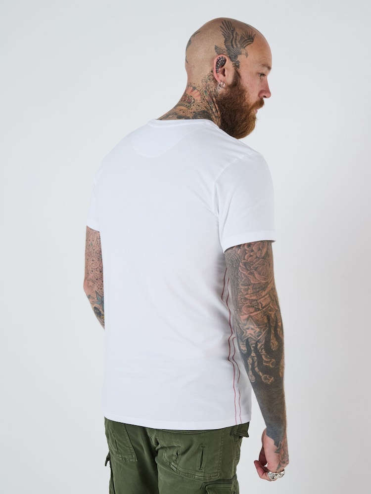 Joe Browns Hand Drawn Bull Graphic Print 100% Cotton T-Shirt - صورة 2 من 5