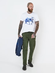 Joe Browns Hand Drawn Bull Graphic Print 100% Cotton T-Shirt - صورة 3 من 5