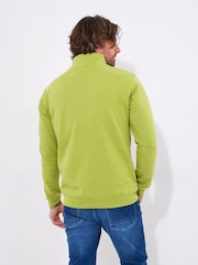 Joe Browns Green Print Trim Quarter Zip Sweatshirt - Image 2 of 5