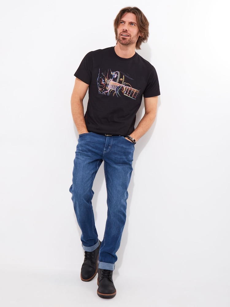 Joe Browns Bright Sketchy Graphic Print 100% Cotton T-Shirt - Bild 2 von 5